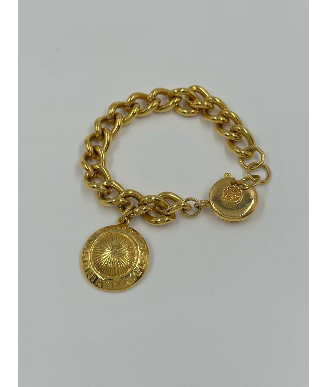SONIA RYKIEL Золотой позолоченный браслет, фото 7