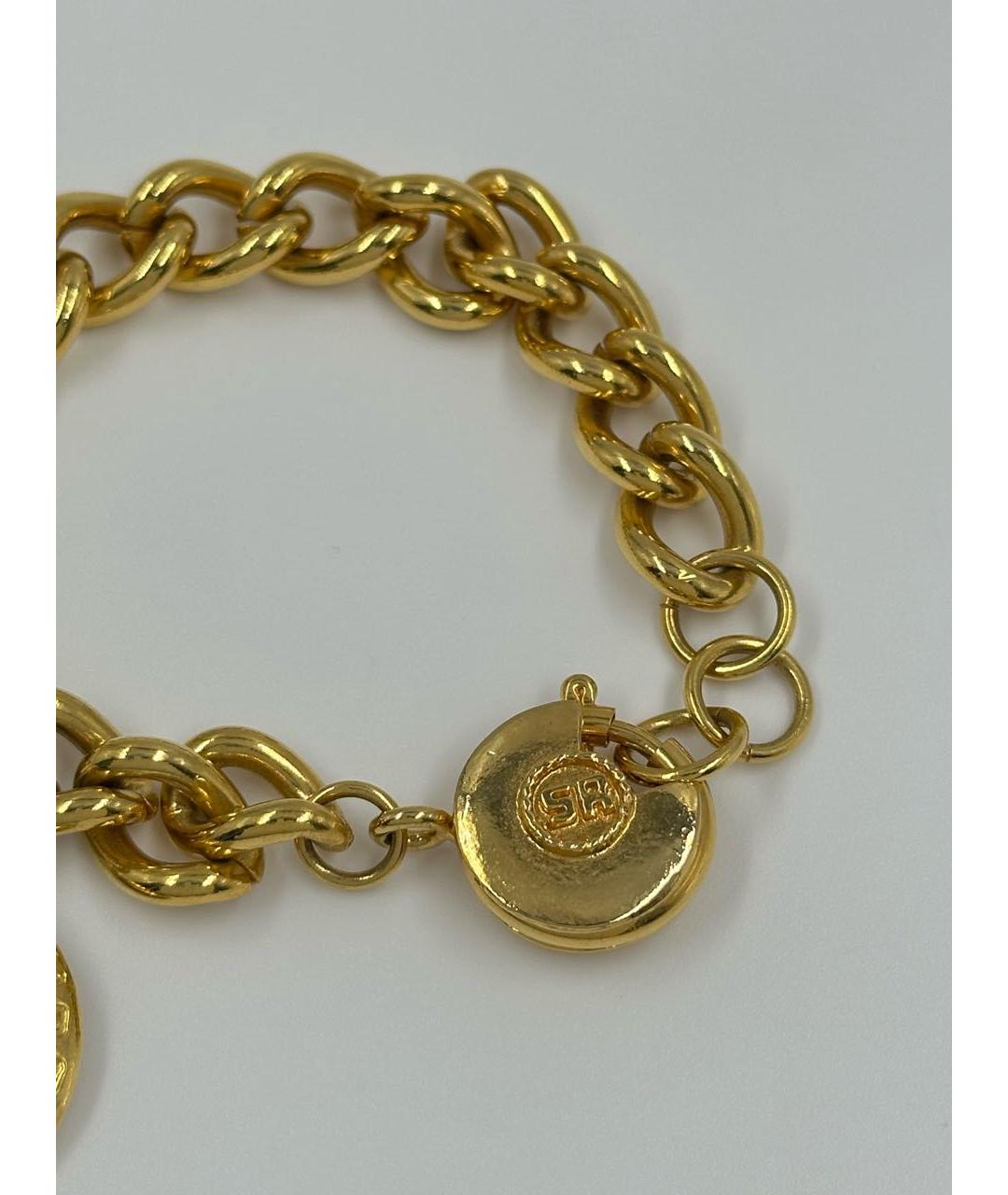 SONIA RYKIEL Золотой позолоченный браслет, фото 3