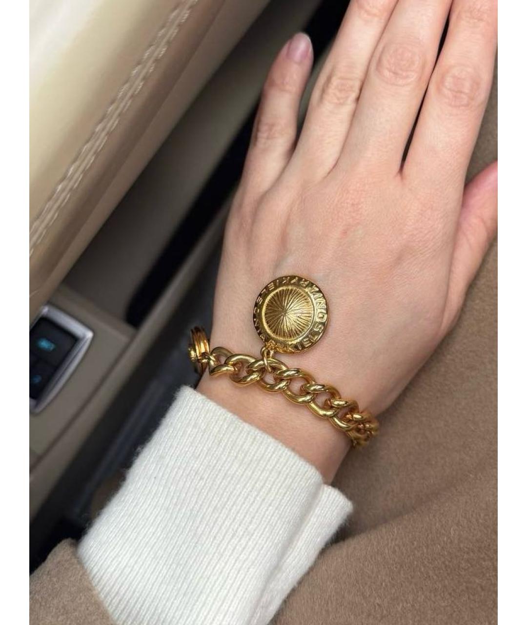 SONIA RYKIEL Золотой позолоченный браслет, фото 6