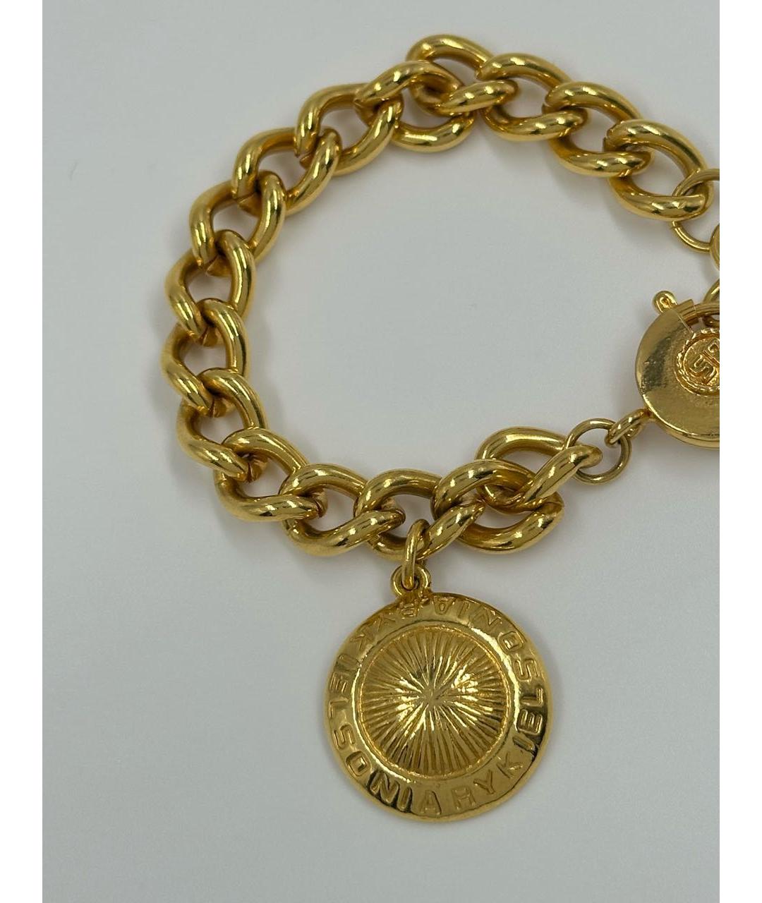 SONIA RYKIEL Золотой позолоченный браслет, фото 4