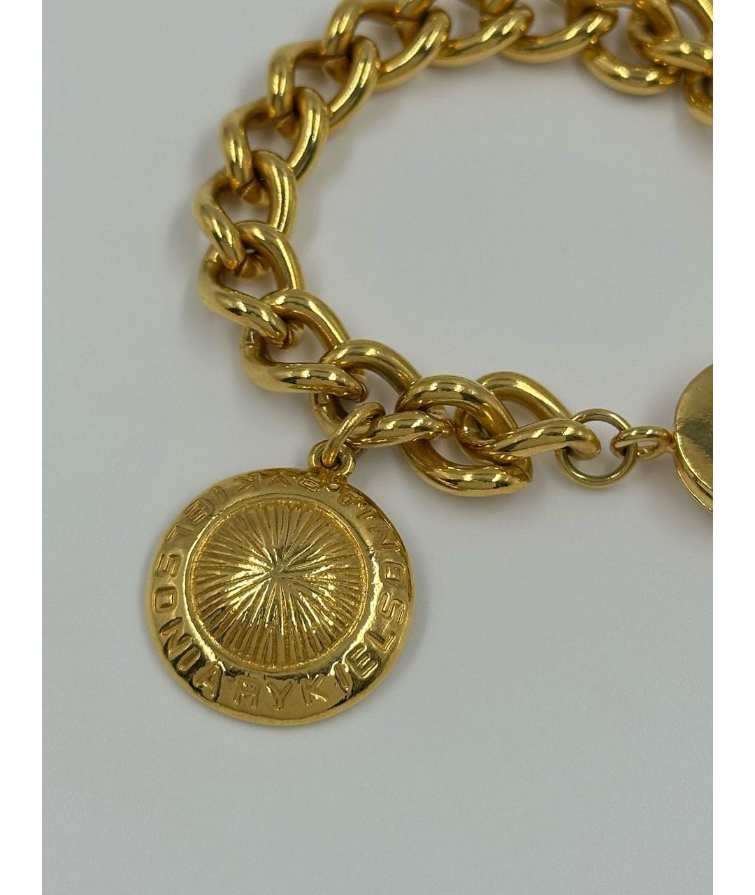 SONIA RYKIEL Золотой позолоченный браслет, фото 2