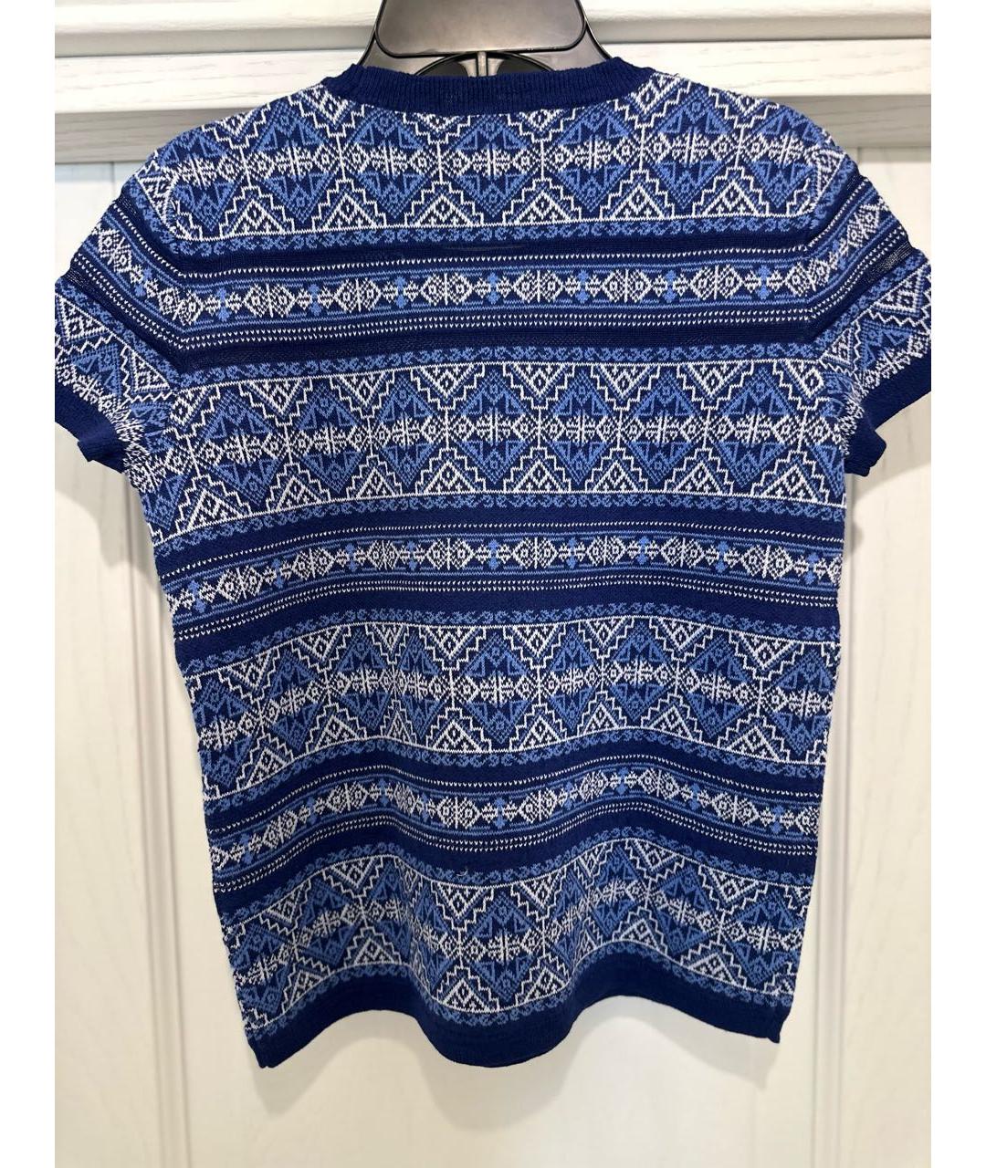 RALPH LAUREN Синий льняной джемпер / свитер, фото 2