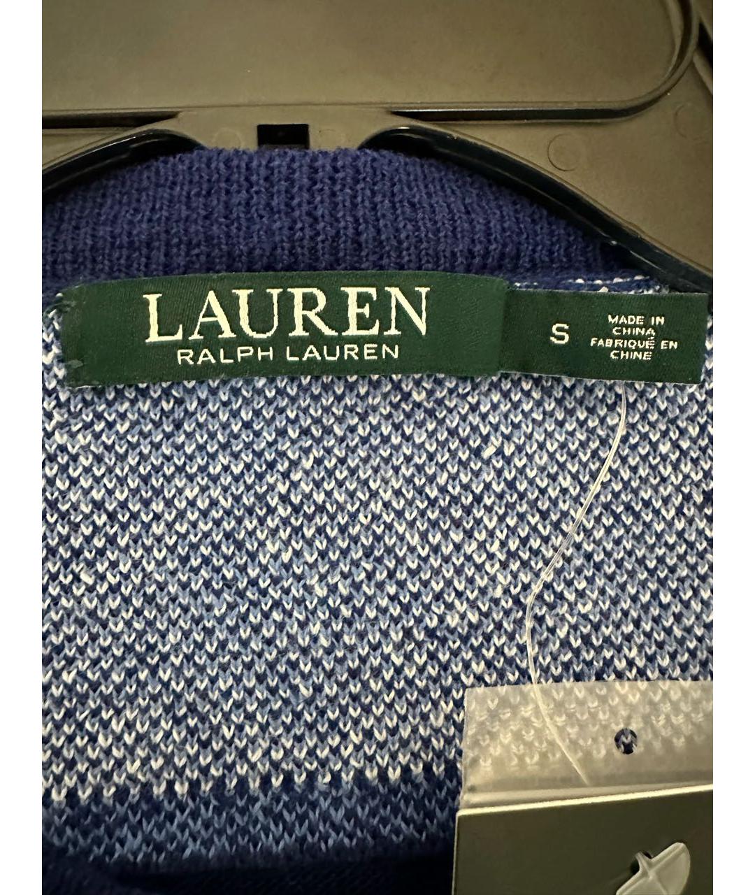 RALPH LAUREN Синий льняной джемпер / свитер, фото 5