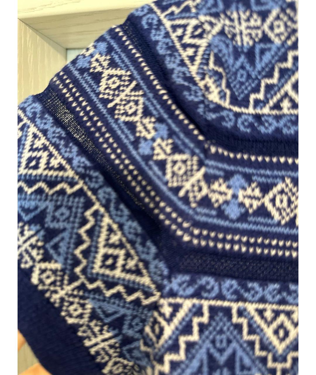 RALPH LAUREN Синий льняной джемпер / свитер, фото 7