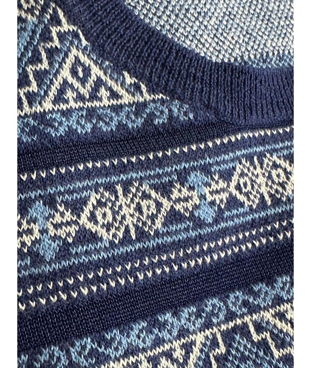 RALPH LAUREN Синий льняной джемпер / свитер, фото 4