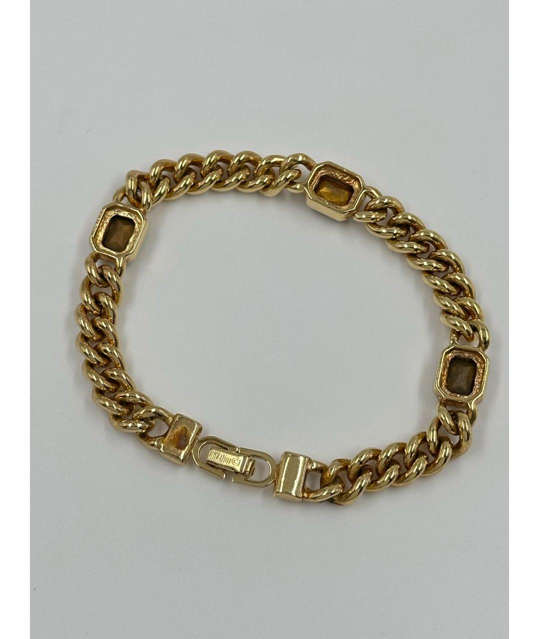 CHRISTIAN DIOR Золотой позолоченный браслет, фото 4