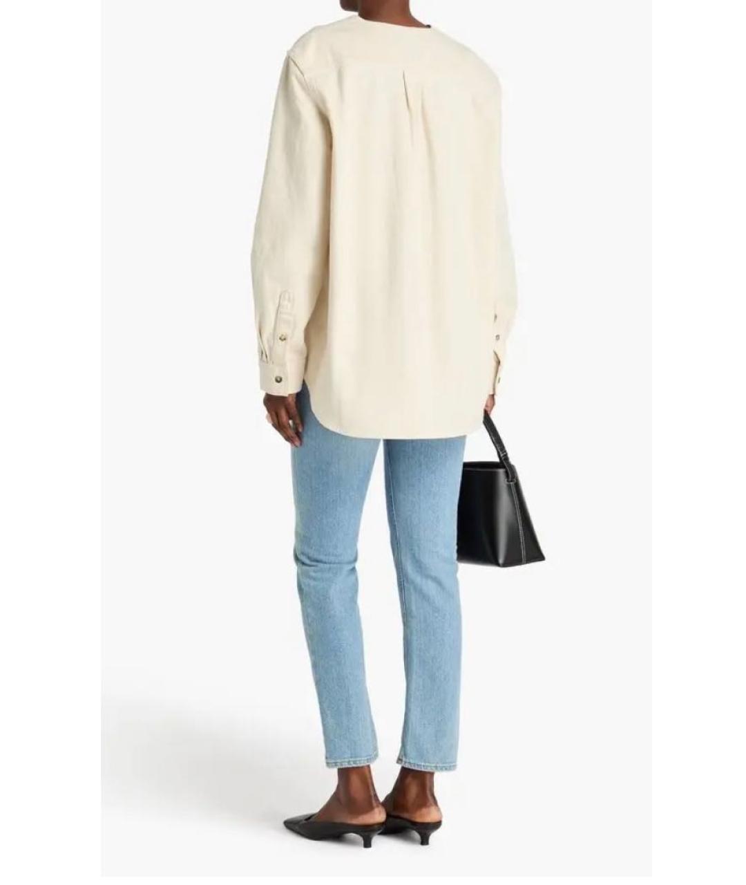 TOTEME Бежевая хлопковая рубашка, фото 8