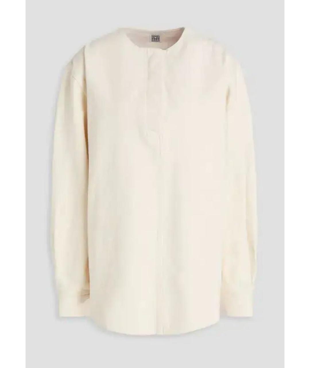 TOTEME Бежевая хлопковая рубашка, фото 9