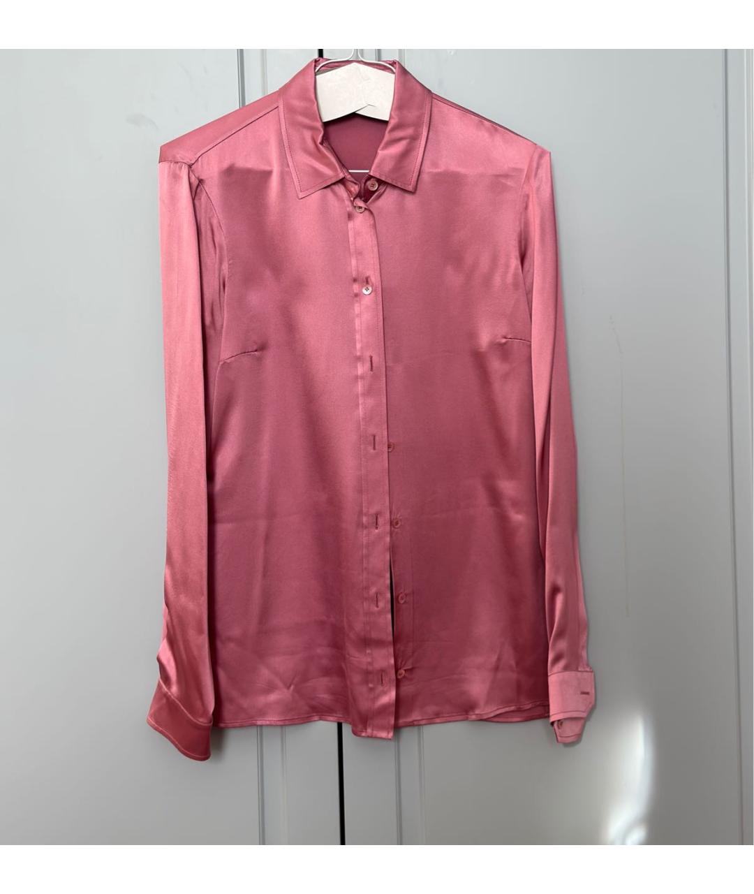 GUCCI Коралловая шелковая блузы, фото 9