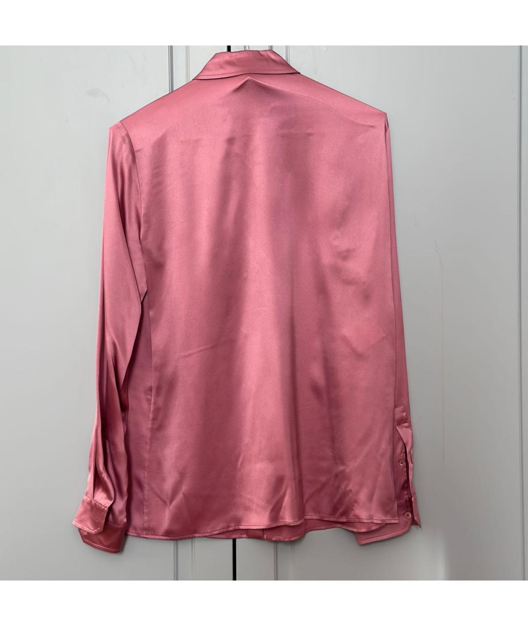 GUCCI Коралловая шелковая блузы, фото 2