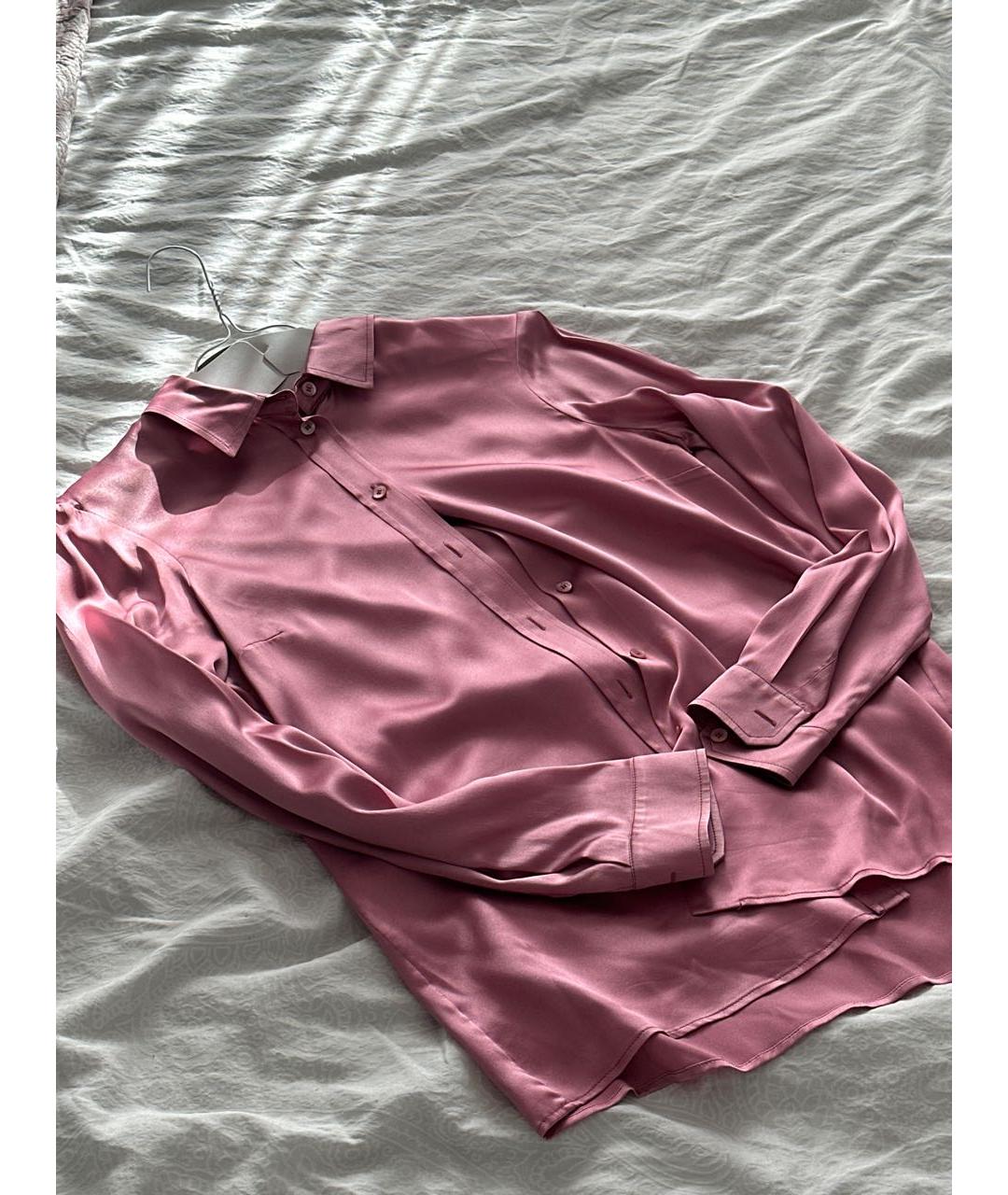 GUCCI Коралловая шелковая блузы, фото 8