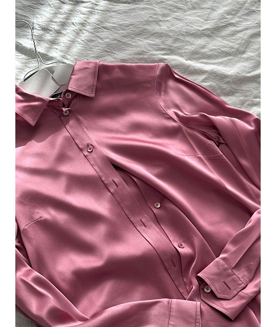 GUCCI Коралловая шелковая блузы, фото 3