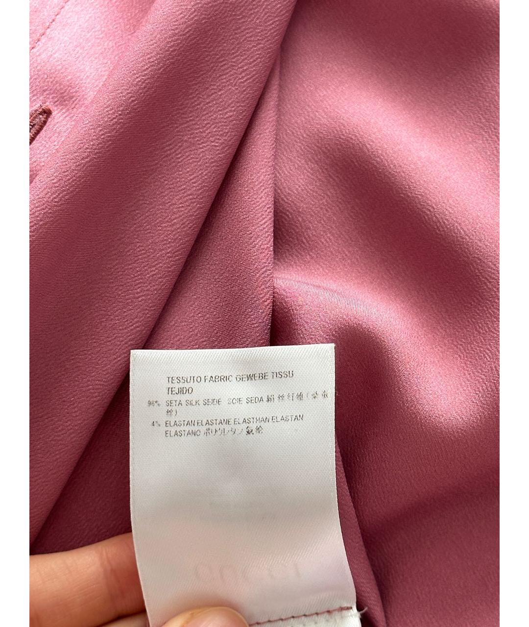 GUCCI Коралловая шелковая блузы, фото 7