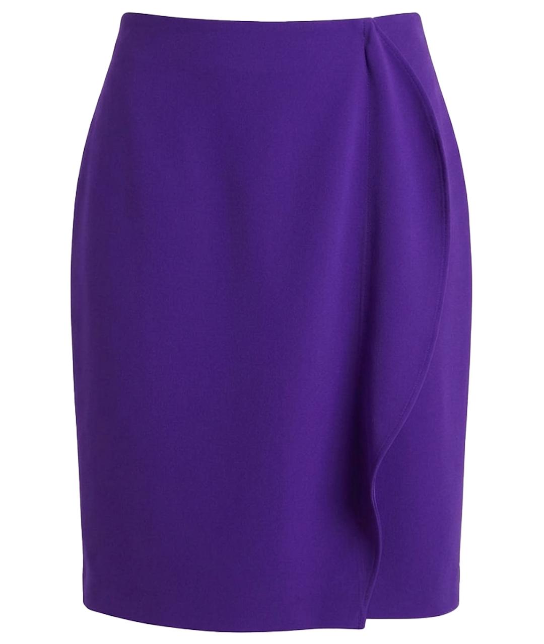 RALPH LAUREN Фиолетовая полиэстеровая юбка миди, фото 1