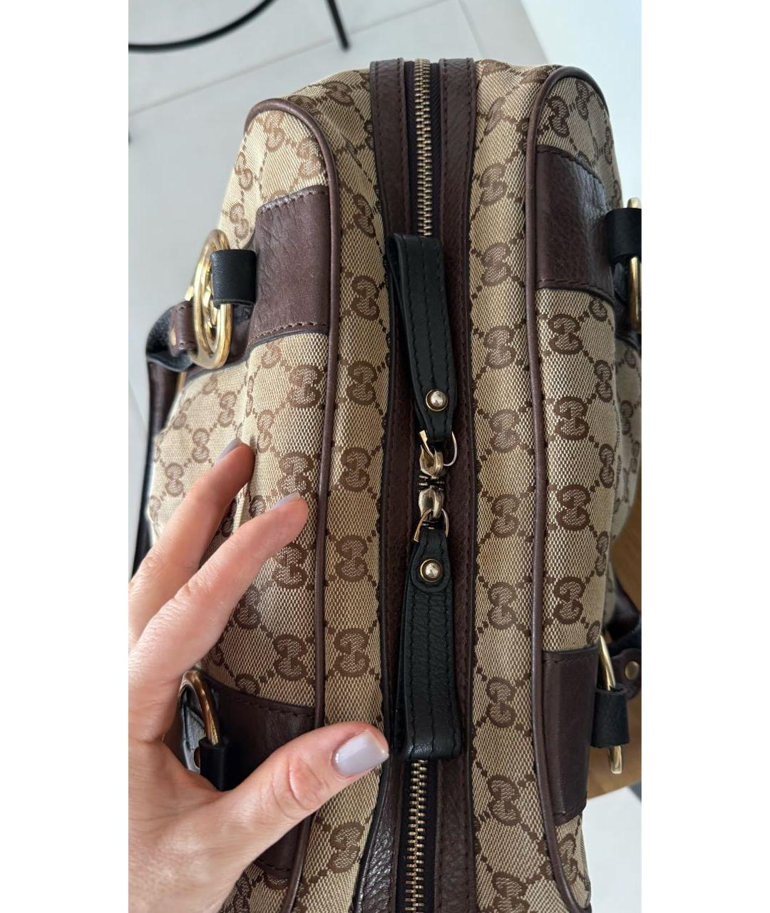 GUCCI Бежевая сумка с короткими ручками, фото 6