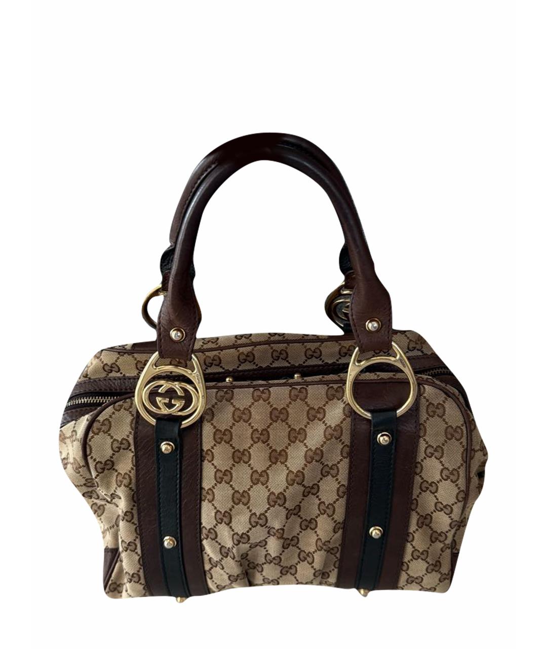 GUCCI Бежевая сумка с короткими ручками, фото 1