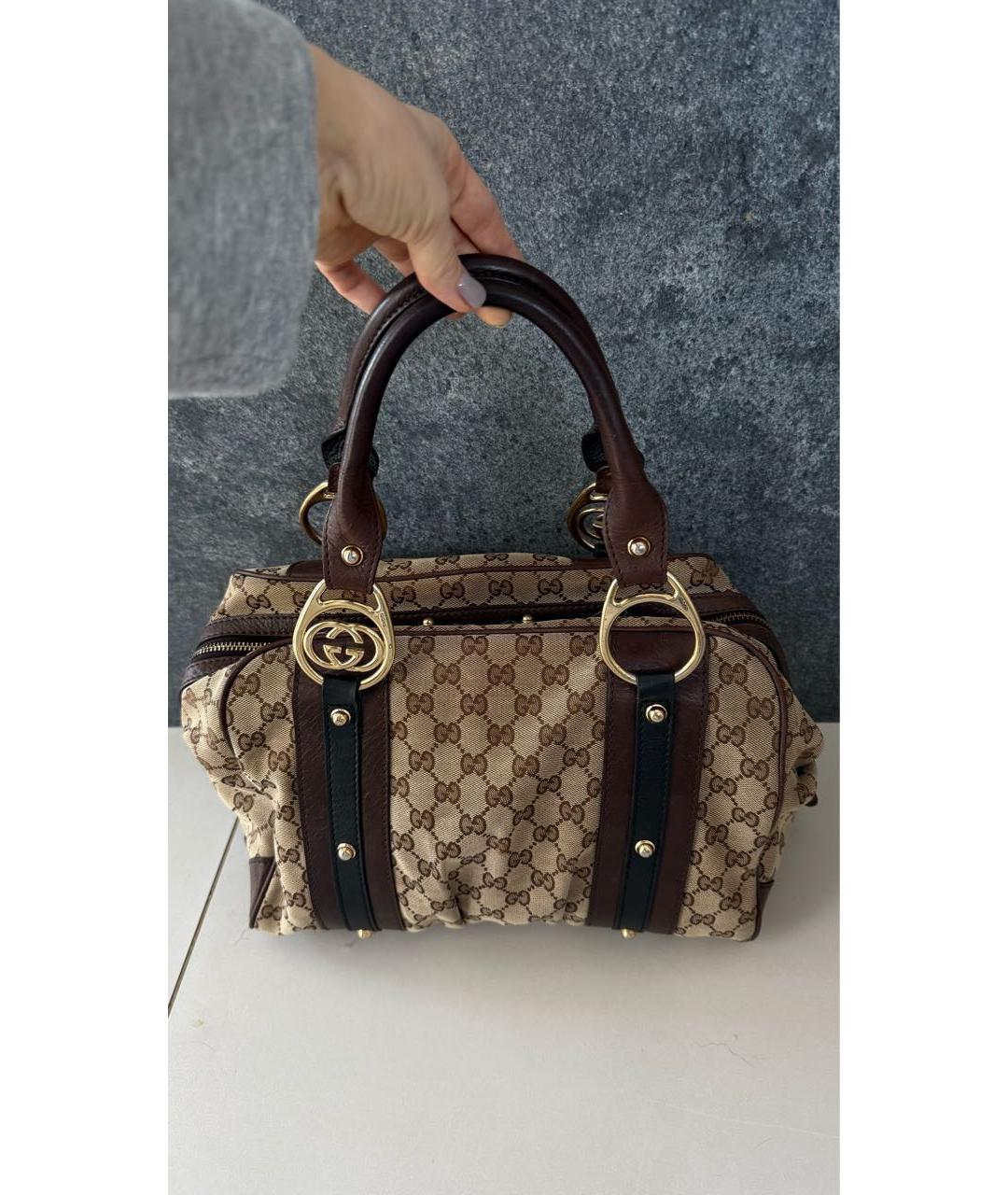 GUCCI Бежевая сумка с короткими ручками, фото 2