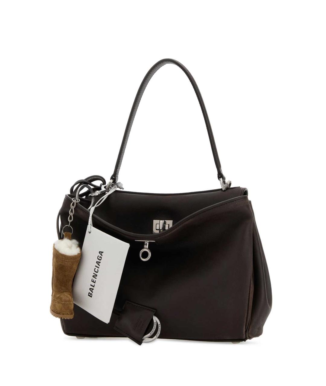 BALENCIAGA Коричневая кожаная сумка тоут, фото 2
