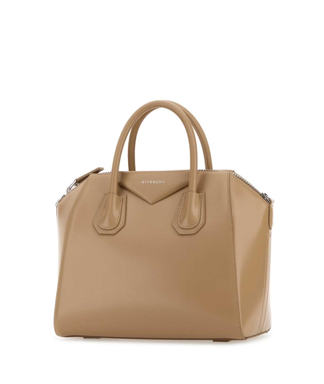 GIVENCHY Бежевая кожаная сумка с короткими ручками, фото 2