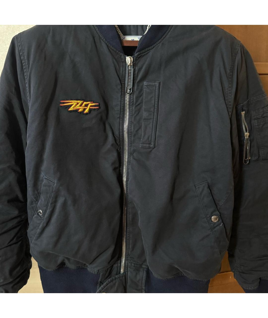 OFF-WHITE Черная хлопковая куртка, фото 4