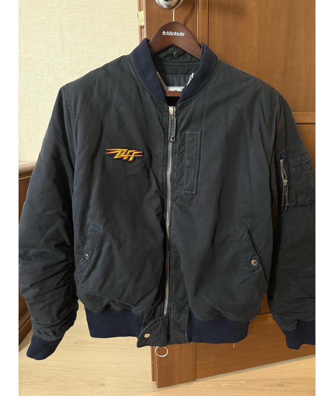 OFF-WHITE Черная хлопковая куртка, фото 7