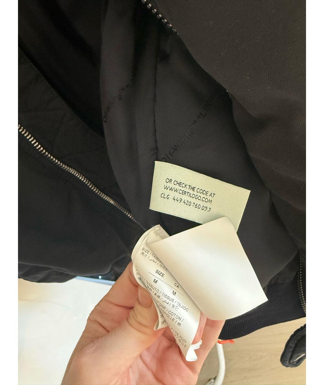 OFF-WHITE Черная хлопковая куртка, фото 6