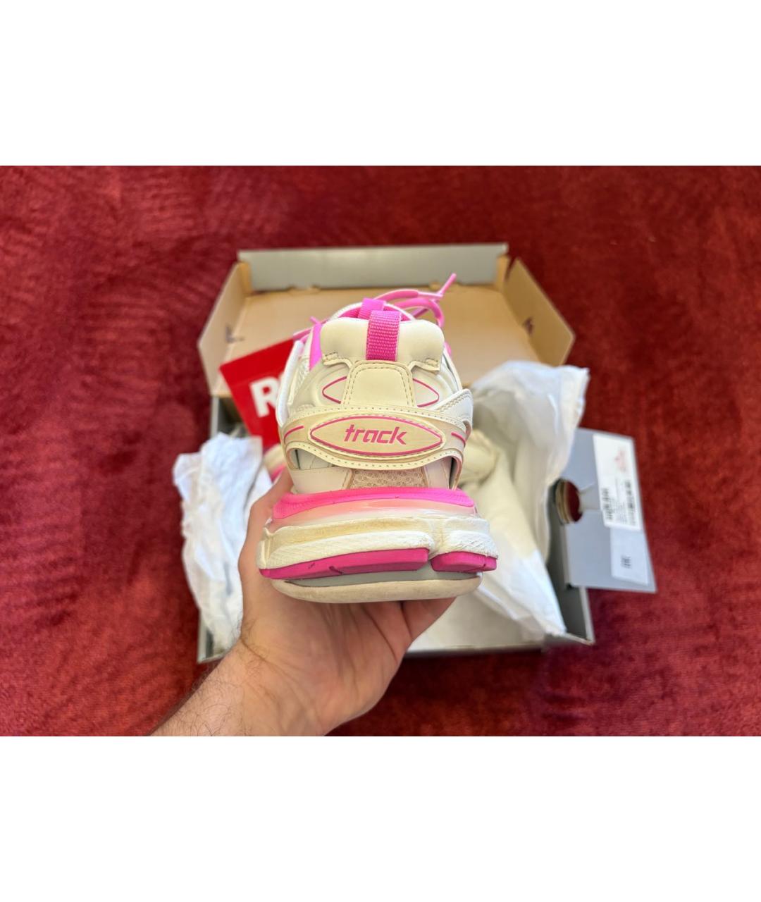 BALENCIAGA Розовые текстильные кроссовки, фото 4