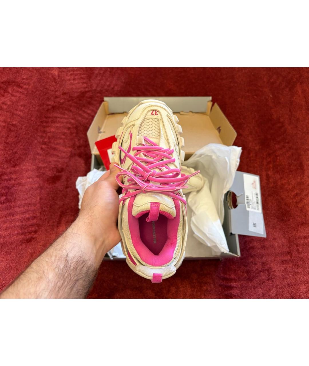 BALENCIAGA Розовые текстильные кроссовки, фото 3