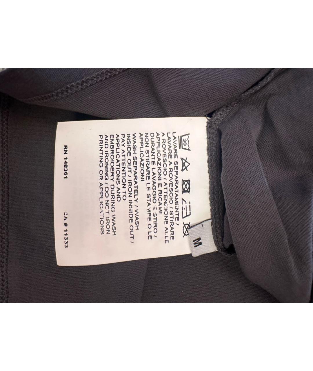 PINKO Антрацитовая хлопковая футболка, фото 5