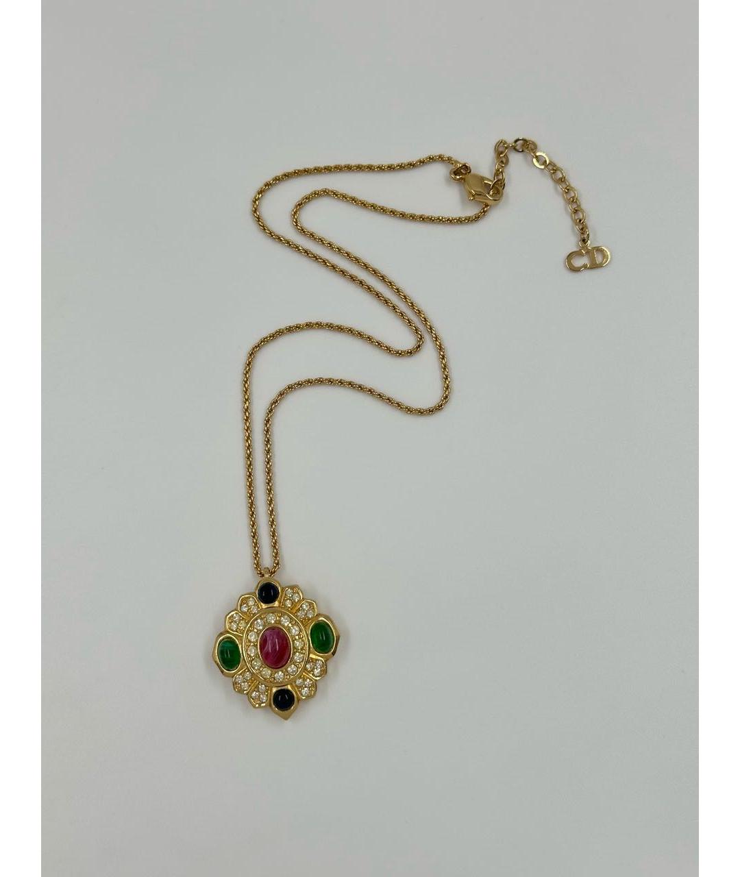 CHRISTIAN DIOR Мульти позолоченный кулон, фото 8