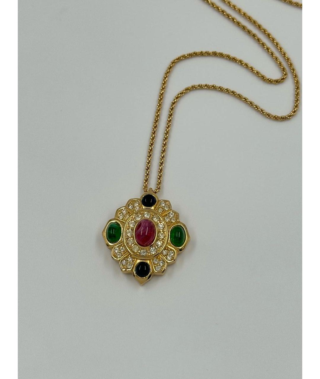 CHRISTIAN DIOR Мульти позолоченный кулон, фото 2