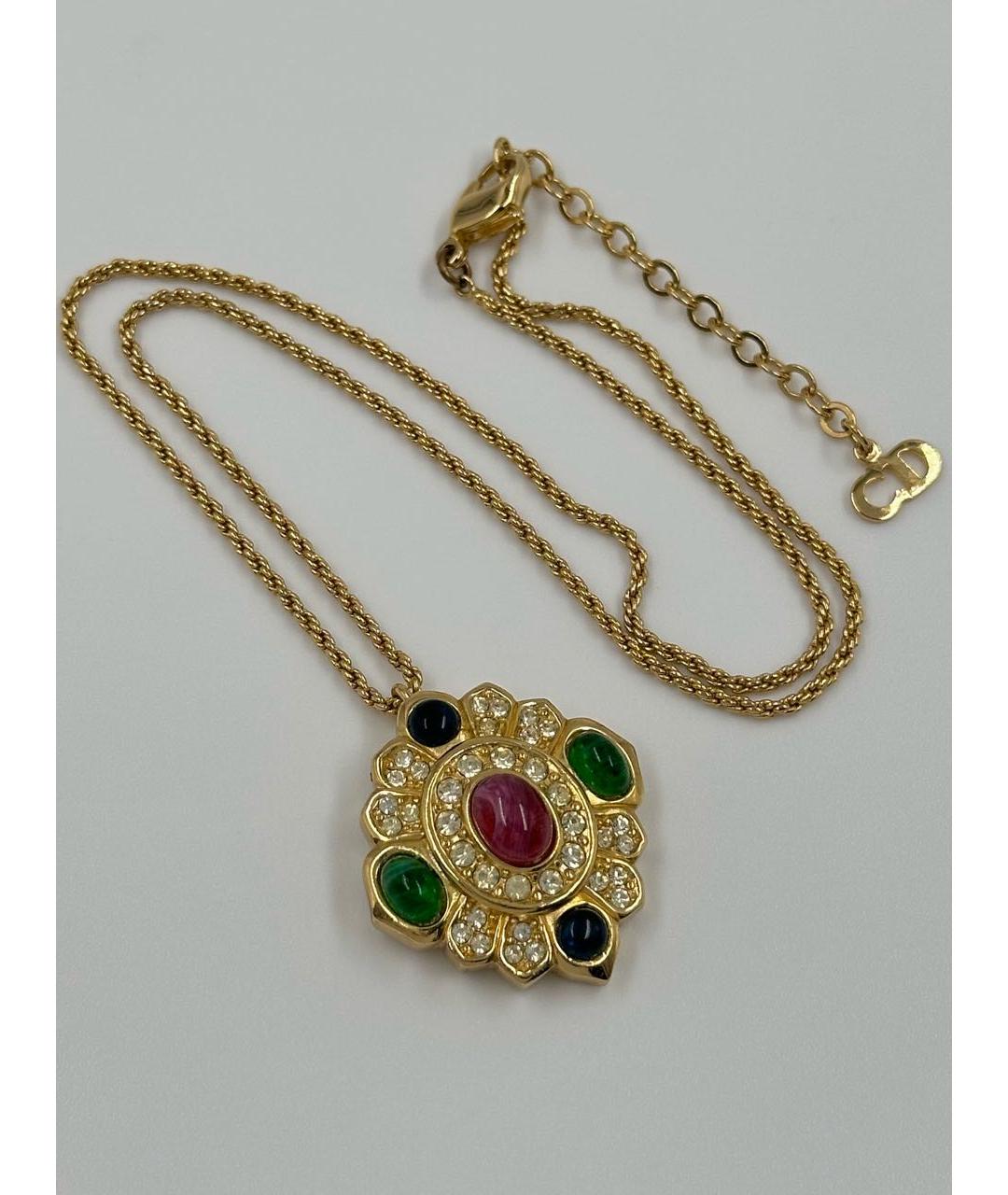 CHRISTIAN DIOR Мульти позолоченный кулон, фото 3