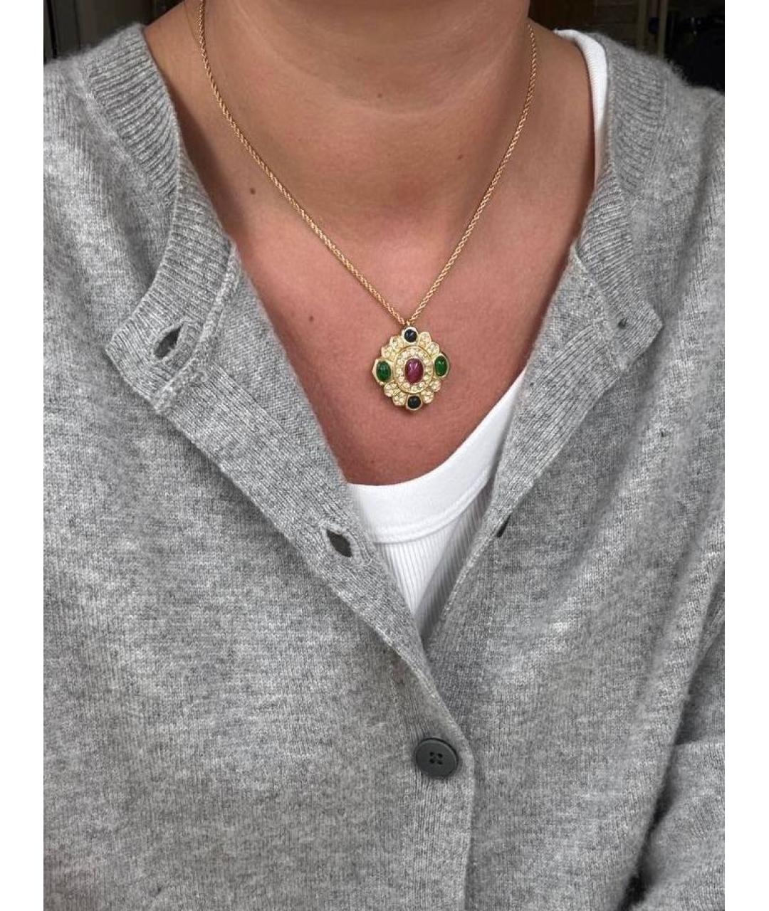 CHRISTIAN DIOR Мульти позолоченный кулон, фото 7