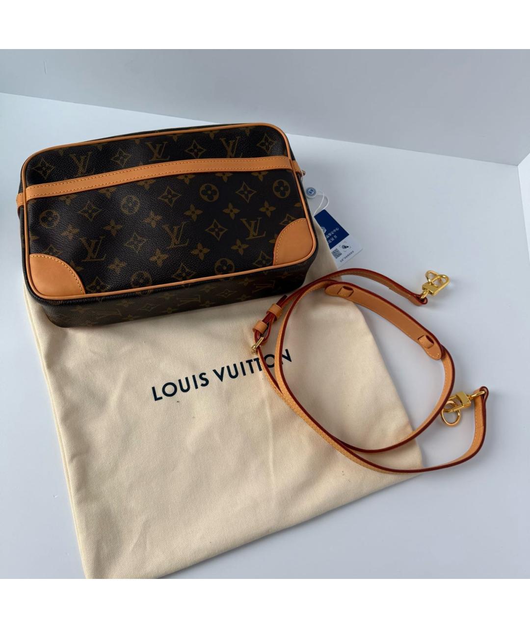 LOUIS VUITTON Коричневая сумка на плечо, фото 5