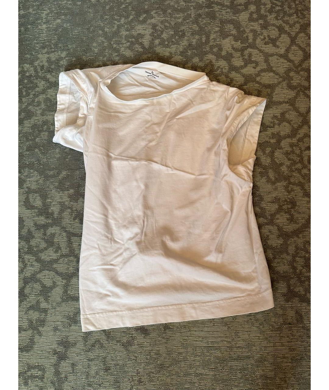 VIVIENNE WESTWOOD Белая хлопковая футболка, фото 6