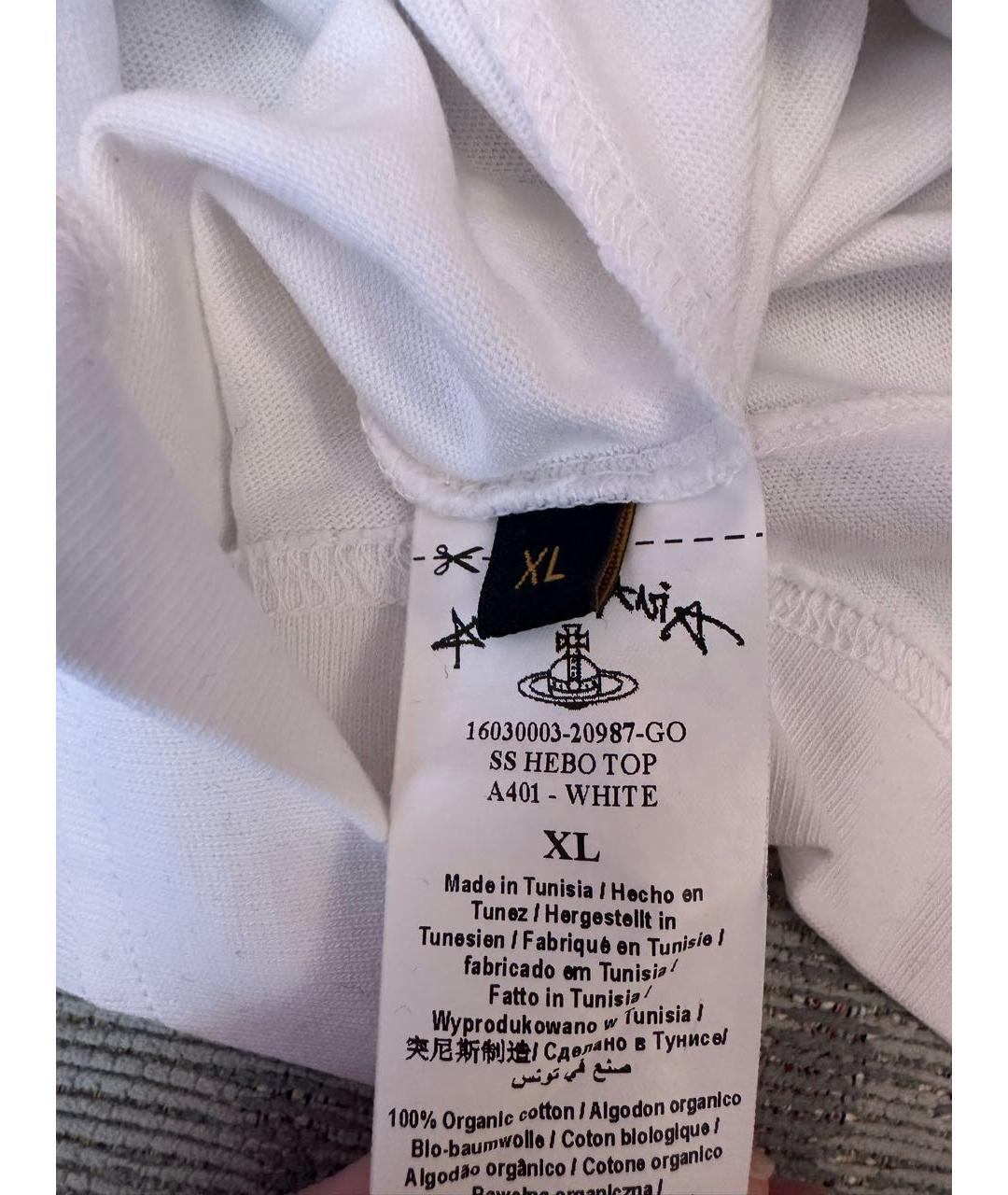 VIVIENNE WESTWOOD Белая хлопковая футболка, фото 4