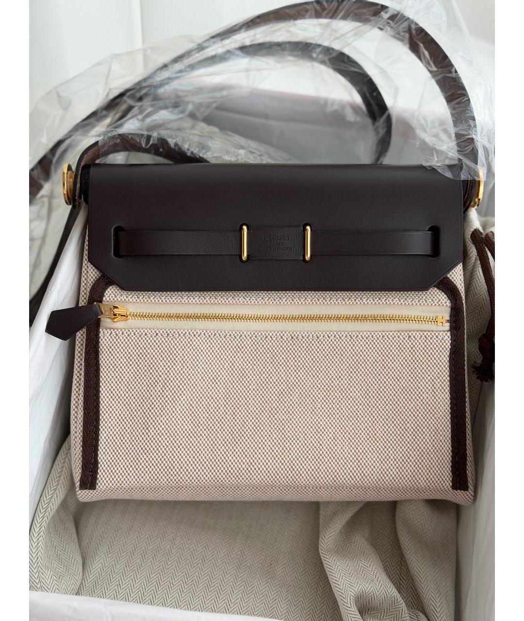 HERMES Тканевая сумка через плечо, фото 4