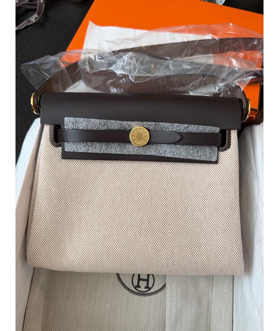 HERMES Тканевая сумка через плечо, фото 3