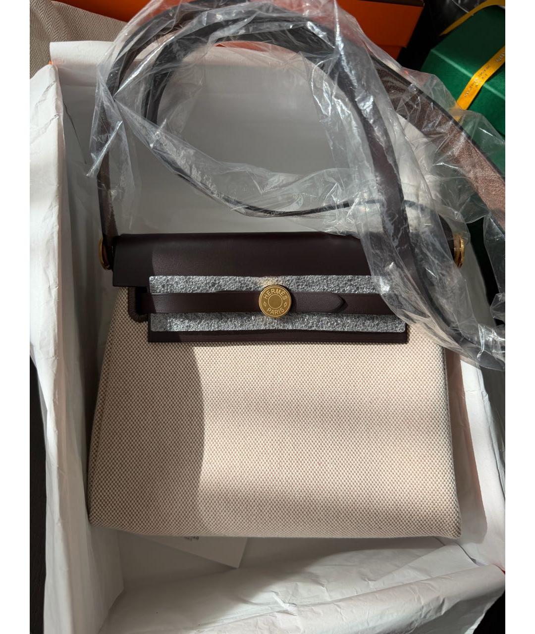 HERMES Тканевая сумка через плечо, фото 2