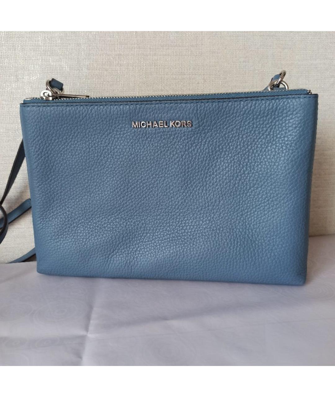 MICHAEL KORS Синяя кожаная сумка через плечо, фото 8