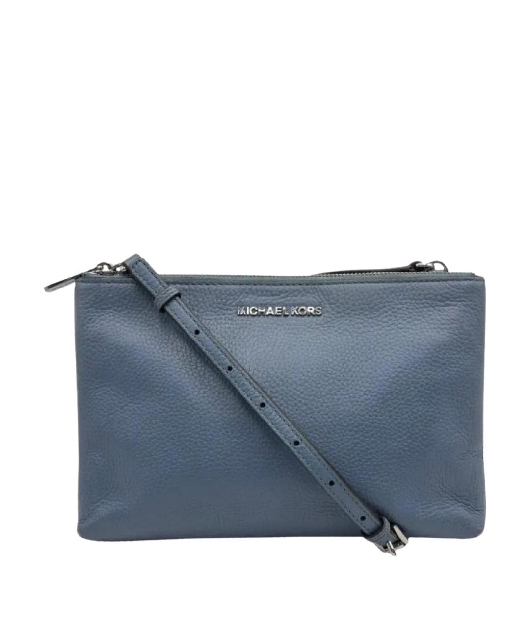 MICHAEL KORS Синяя кожаная сумка через плечо, фото 1