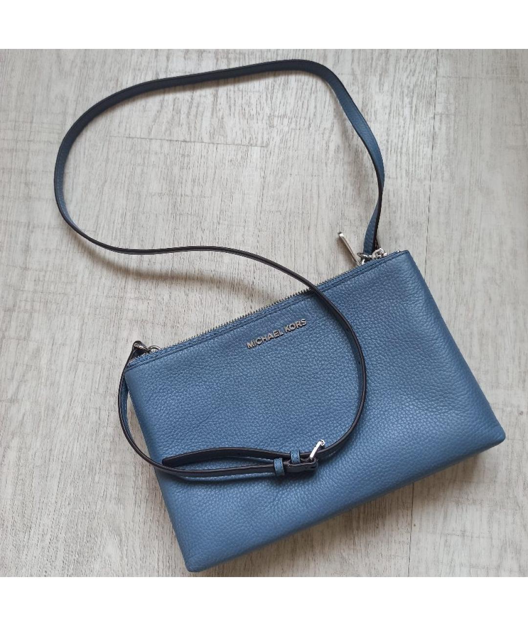 MICHAEL KORS Синяя кожаная сумка через плечо, фото 7