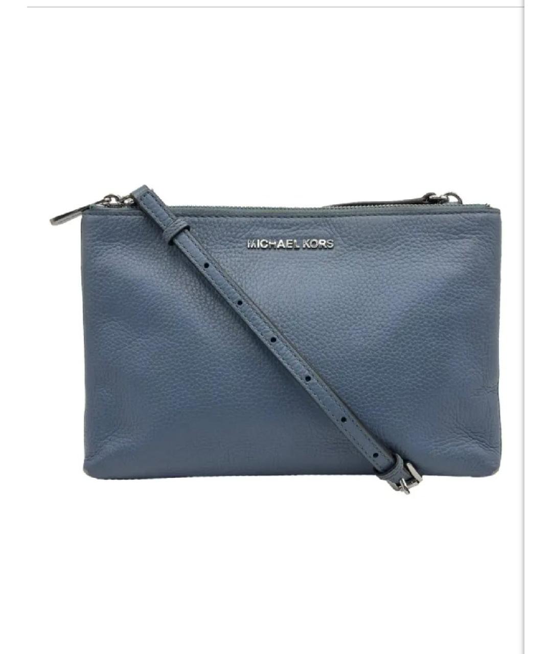 MICHAEL KORS Синяя кожаная сумка через плечо, фото 9