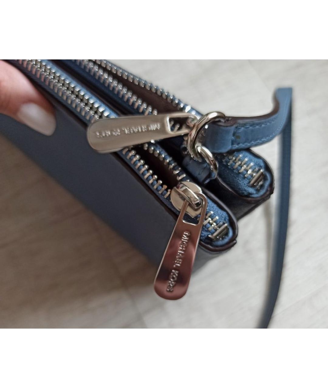 MICHAEL KORS Синяя кожаная сумка через плечо, фото 6