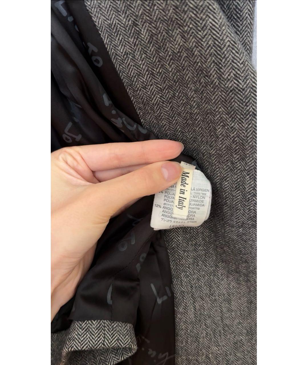 LIU JO Серый шерстяной жакет/пиджак, фото 4