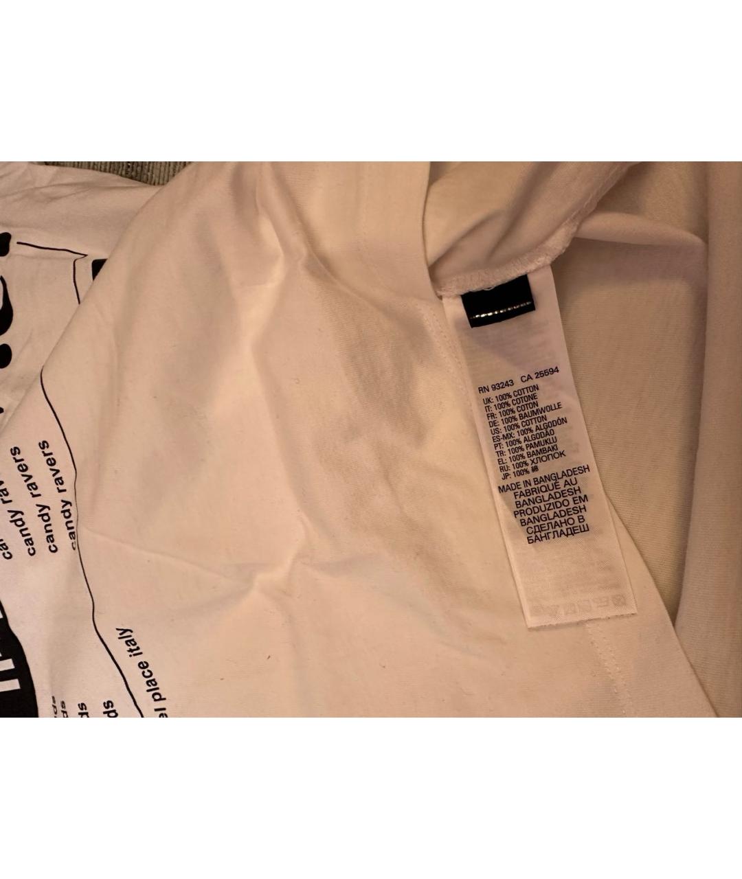 DIESEL Белая хлопковая футболка, фото 4