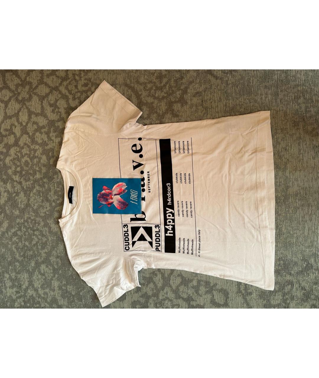 DIESEL Белая хлопковая футболка, фото 5