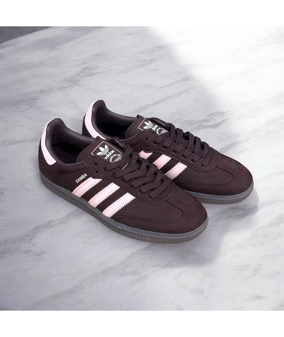 ADIDAS Коричневые кожаные кеды, фото 2