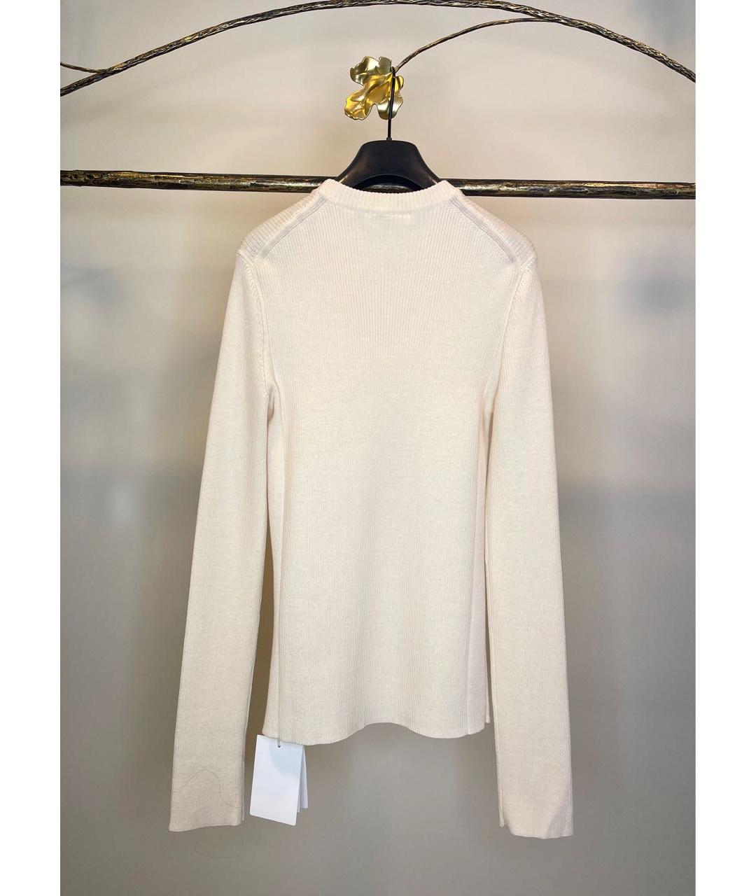 JIL SANDER Бежевый шерстяной джемпер / свитер, фото 2