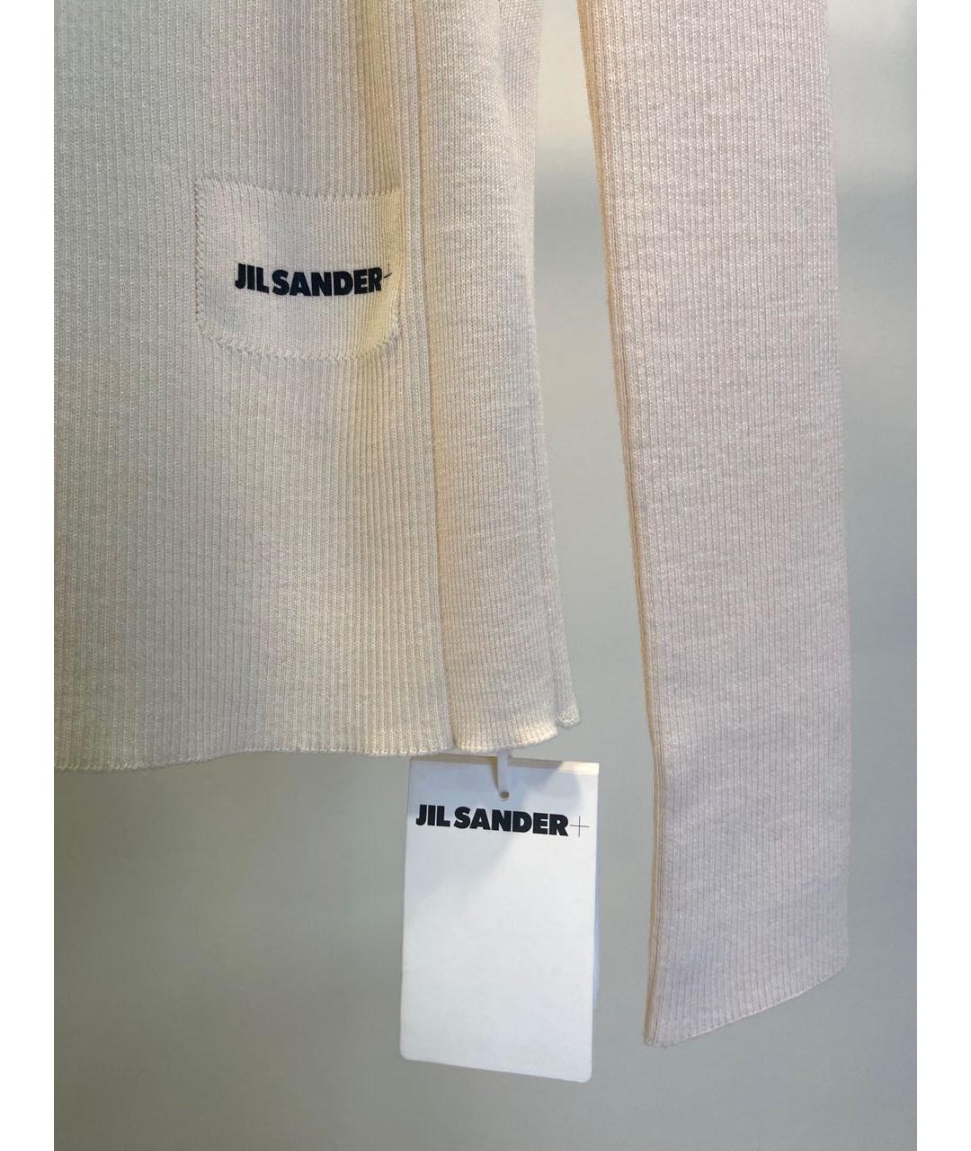 JIL SANDER Бежевый шерстяной джемпер / свитер, фото 3
